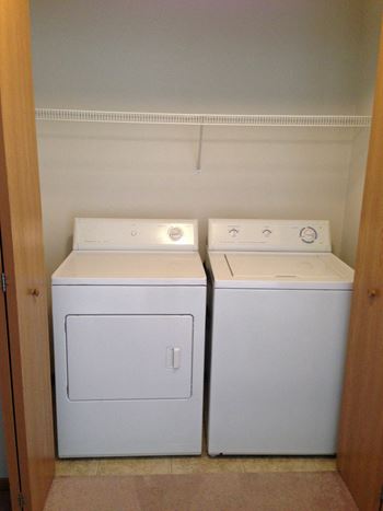 This is a photo of the laundry room in the 2 bedroom atlantic floor plan at